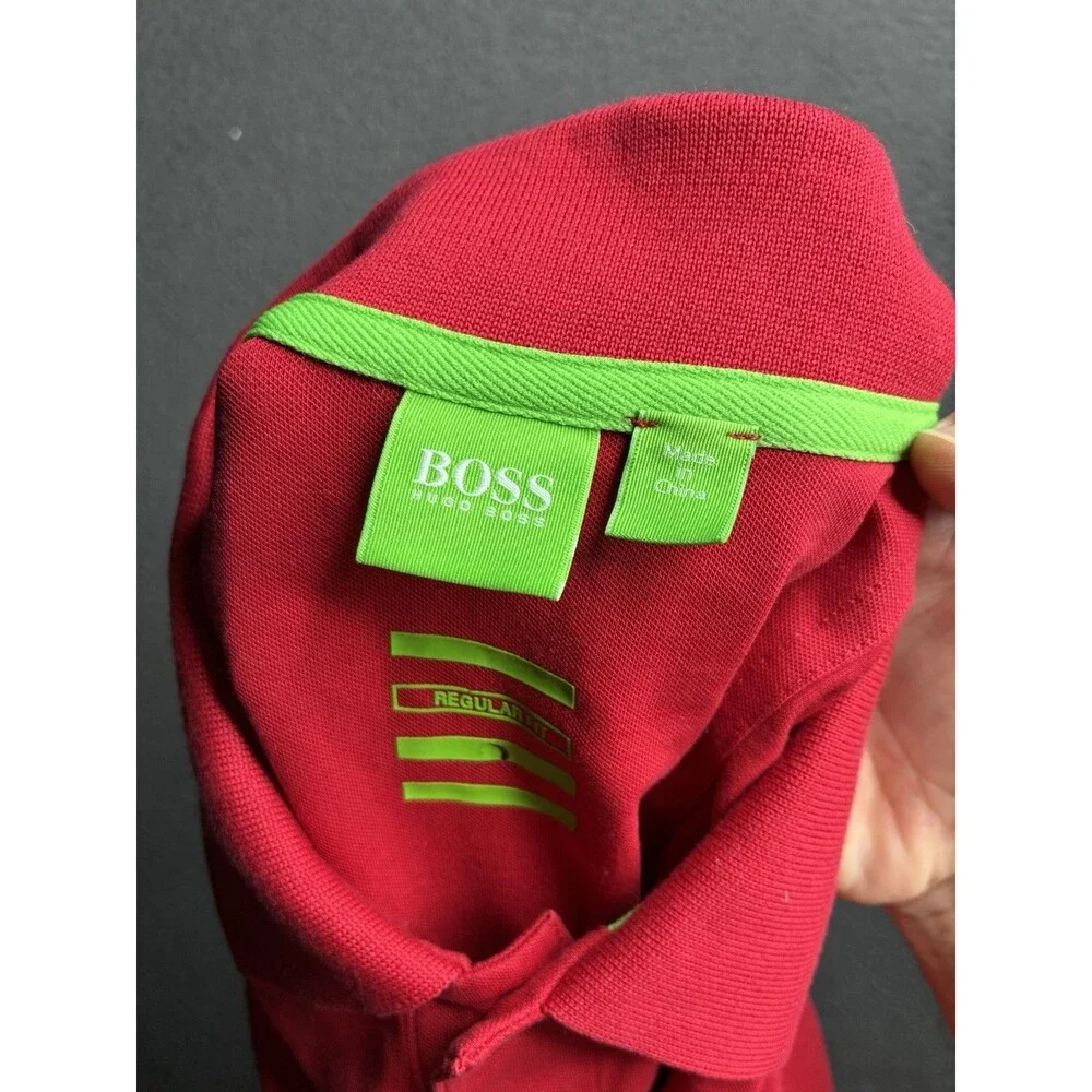 Hugo Boss Polo Shirt Mens Large Tavistock Cup Champions Red Lightweight